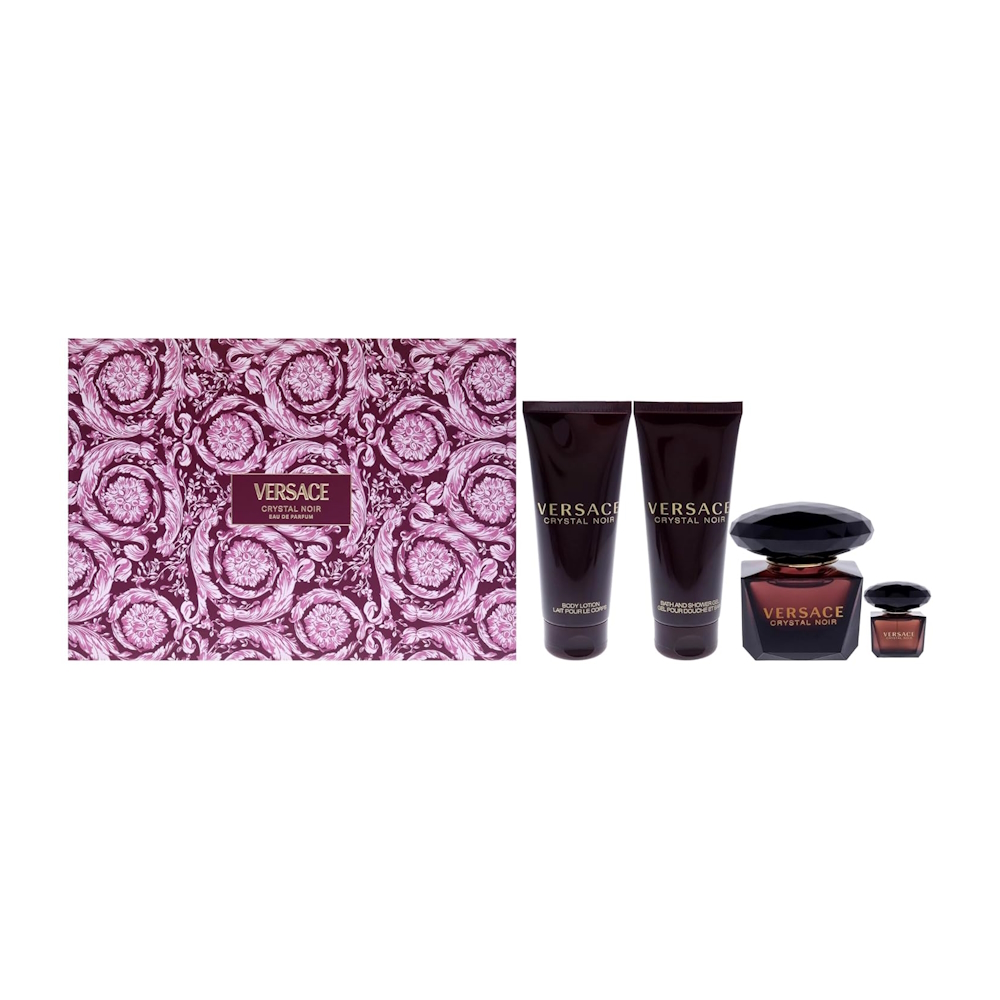 Versace Crystal Noir Eau De Parfum 4 Pcs Gift Set For Women- 2024 Edition